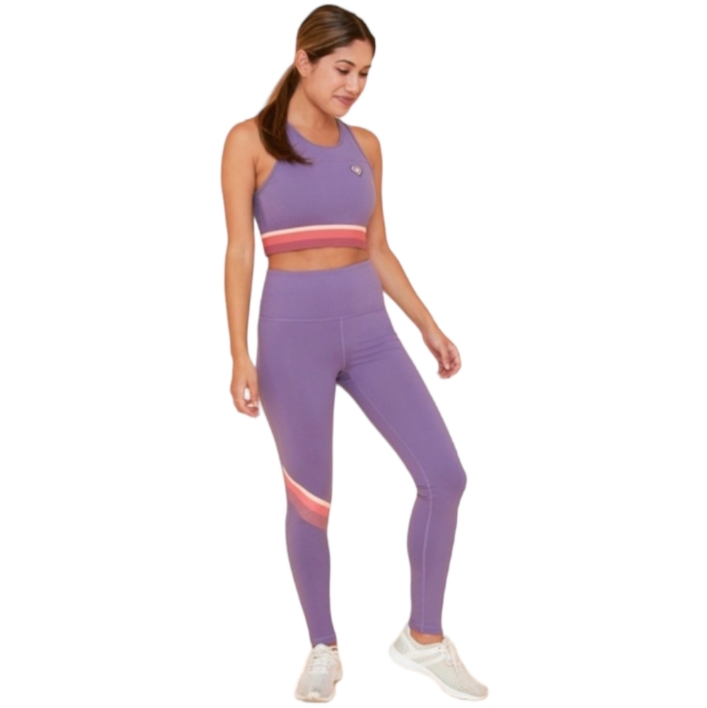 Fab Fit Fun FFF 2019 Limited Edition 7/8 Legging and Sports Bra Purple 2 XL